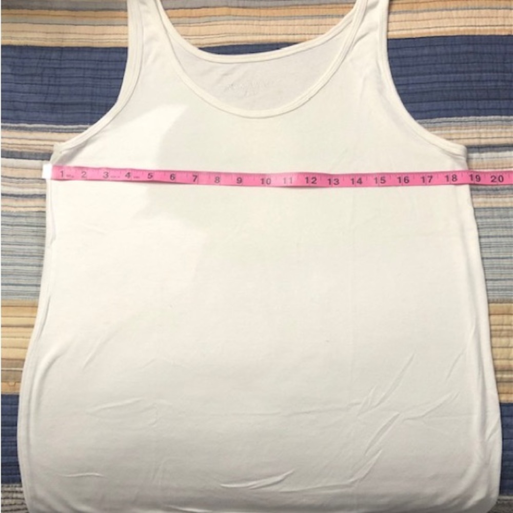 3 for $20 AVA-VIV White sleeveless cotton tank top XL UC